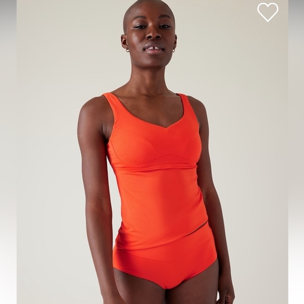 Athleta Bondi Bra Cup Tankini Top // Vermilion